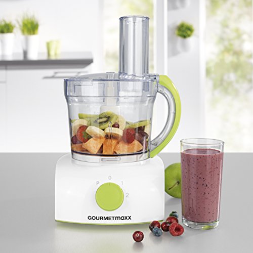 GOURMETmaxx Multifunktionale Küchenmaschine mit 3 verschiedenen Einsätzen zum Mixen, 1 L, 350 W, grün - 6