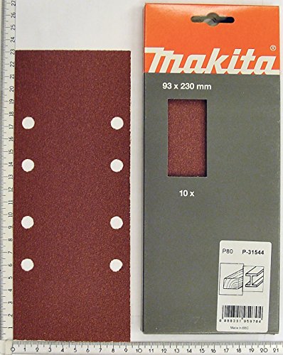 MAKITA Schleifstreifen, 93 x 228 mm, Korn 80, 10 Stück,P-31859 - 2