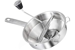 UPKOCH Presse-Purée Manuel En Acier Inoxydable 14 Pouces Idéal Pour Purée De Pommes De Terre Patates Douces Et Légumes Sans Électricité Facile À Nettoyer Pour Cuisine Et Cadeau