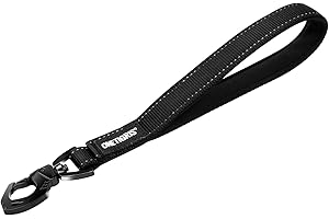 OneTigris Bolt krótka smycz dla psa, 30 cm, z metalowym klipsem i miękką wyściółką, odblaskowa, nylonowa smycz dla psów, odpowiednia dla średnich i dużych psów