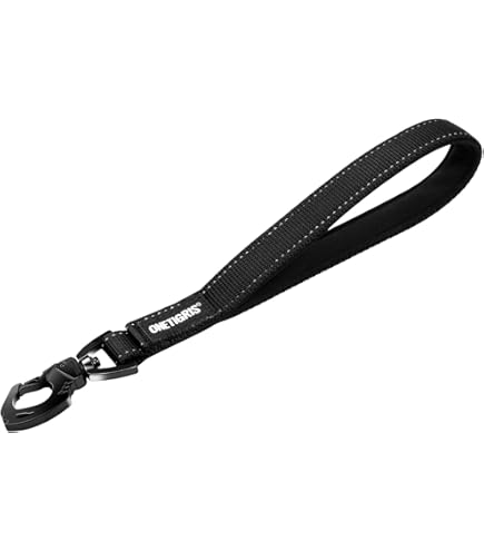 Guinzaglio Corto In Pelle Per Cani - Fatto In Spagna, 32 Cm, Nero - Foto 10