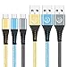 Price comparison product image USB C Cable,YOSOU [3-Pack/2M] USB Type C Charging Cable - Nylon Braided - Compatible with Samsung Galaxy S9/S8+, Huawei Mate 20/P9, Nintendo Switch, Sony Xperia XZ and More- Blue/Gold/Grey