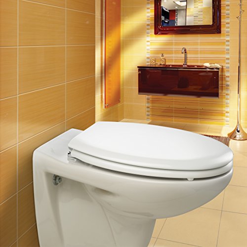 Bemis Toilettensitz New York STA-TITE 4100CPT aus Formholz, mit verchromten Scharnieren, weiß - 3