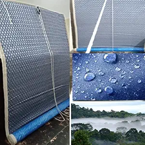 TCLPVC Bamboo Roll-up Blind Window Chick Closer 6/7 (Pack of 1) Fog Rain Wet Waterproof Whether Mountain Forest Curtain