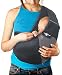 Wallaboo Baby sling Connection, Easy Adjustable and Ergonomic, Newborn 8lbs to 33 lbs, 100% Cotton, 3 Sitting Positions, Color: Black / Grey