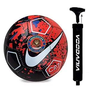 Salvo Football for All Ages 1 Football 1 Pump AARF Polyurethane Football SELDANA for All Age Groups (1 Football, 1 Pump, Size: 5 Ball)