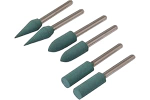 Silverline 719801 Rotary Tool Rubber Polishing Point Set 6pce 6 mm Dia, Silver