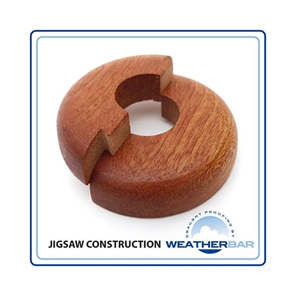 Solid Oak Lacquered Radiator Pipe Cover, Pipe Rose. 2 Part Jigsaw Construction. Sold as a Pair (Enough for One Radiator) - Image 8