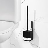 Porsima 2038 Practical Cleaning Toilet Brush Bathroom Toilet Brush Wc Brush - Black and White