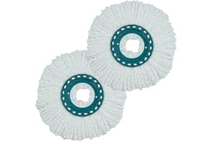 GFRED 2 Stück Wischmopp Ersatz Kompatibel Mit Leifheit Clean Twist Disc Mop Systèmes Moppkopf Ersatz Mikrofaser Sehr Saugfähig, Für alle Bodenarten Geeignet
