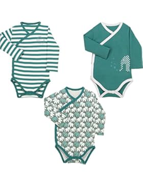 Baby Butt Wickelbody 3er-Pack mit Druckmotiv Elefant Interlock-Jersey