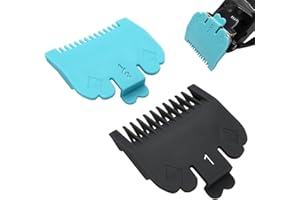 MAIXIANGGUOJI 2pcs Clipper Guards for Wahl, Professional Hair Clipper Guide Combs Replacement Guards Attachment Compatible with Wahl Clippers 1.5mm 3mm (Black and Blue)