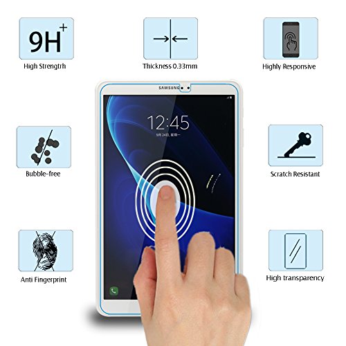 Hi-Luck Samsung Galaxy Tab A 10.1 Panzerglas, Ultra Clear Displayschutzfolie für Tab A 10.1 2016 T580/ T585C Schutzglas Folie ( 9H, 0.33mm Anti-Kratz ) - 2