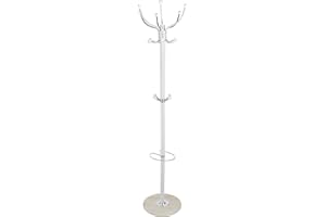 HAKU Möbel coat rack, marble, chrome-white, Ø 38 x H 176 cm
