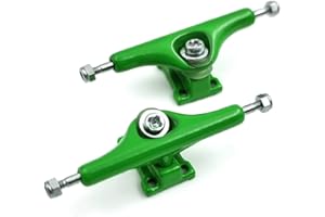 SPITBOARDS Fingerboard Pro Trucks 34 mm Inverted Kingpin by, real Lock-Nuts, Pro Rubber O-Ring Urethane Bushings, Optimized Hanger, Width 34mm, for Fingerboard Tuning & Assembling (Green)