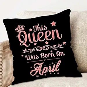 ME & YOU Birthday Gift Cushion for Girls | Gift for Wife, Girlfriend, Sister, Daughter | Gift for April Born Girls