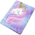 SAMVARDHAN Fuzzy Plush Notebook Journal Cute Rainbow Unicorn Diary for Kids Girls Boys Writing Drawing (A5, 160 Lined Pages, Random Designs)