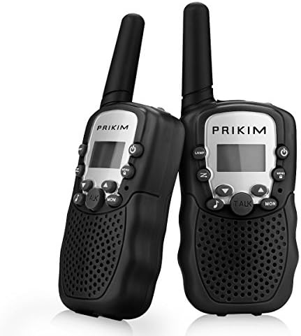 PRIKIM Walkie Talkies for Kids Handheld 2 Way Radio 3 KM Long Range and Clear Sound (1 Pair) Black, TK31
