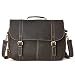 Produktbild Hukangyu1231 Leder-Geldbörse für Herren, Schultertasche, Umhängetasche Laptop-Tasche für 15 Zoll Tablets, Kaffeebraun