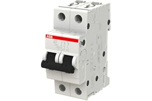 Interruptor automático S202-B6, 2P, curva tipo B, 6 A, capacidad de corte máxima de 6 kA a 400 VAC (Referencia: ABB 2CDS252001R0065)