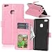 Produktbild Nancen Huawei P9 Lite / P9 mini (5,2 Zoll) Lederhülle Neu Style Acht Farbe Weich PU Flip Case Ledertasche / Schutz Etui, Einfach Vintage Kollektion Karten Slot Foto Wallet Hülle Handy Tasche Zubehör