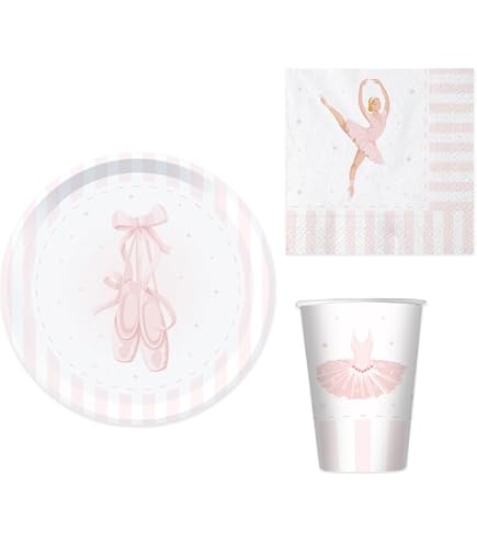 2 Ghirlande Con Striscioni A Tema Ballerina - Decorazioni Feste Per Compleanno, Matrimonio, Baby Shower (Rosa, 17x22 Cm)