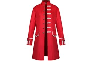 BaronHong Homme Steampunk Vintage Tailcoat Veste Gothique Victorien Redingote Uniforme Halloween Costume