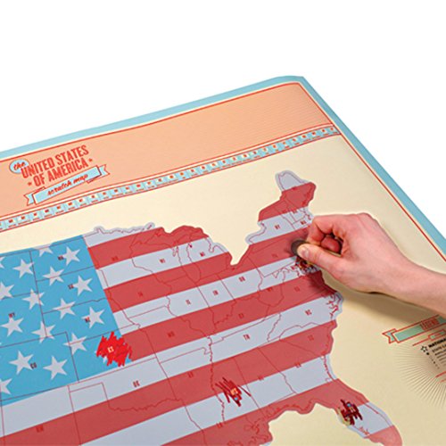 Luckies of London Rubbel- Weltkarte USA Ausgabe| individuell gestaltetes Poster mit Weltkarte - 3