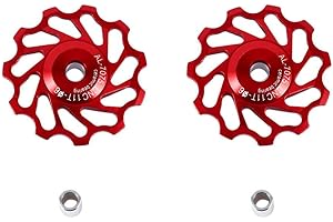 Alomejor Puleggia Cambio Bici Posteriore 11T in Alluminio, Resistente alla Corrosione, Compatibile con Velocità 7/8/9/10, 2 Colori