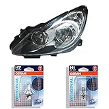 Halogenscheinwerfer links Scheinwerfer links Corsa D Bj. 06-10 3/5-Türig schwarz H7+H1