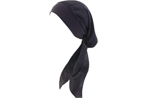 YONKOUNY Chimio Turban Femmes Été Élégante Coiffure Couleur Unie Mousseline Bandana Casquette Cancer Confortable Tissu Bonnet de Nuit Pour Chimiothérapie, La Perte de Cheveux, Le Sommeil