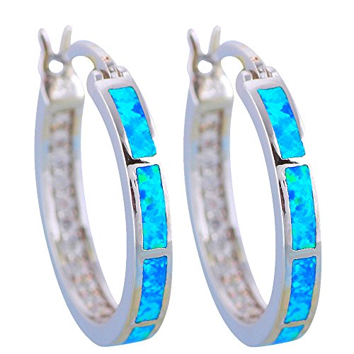 thumbnail image 2 of Airmoly 925 Silver Purple Opal Heart Hoop Earrings – Lab-Created Gemstone, Nickel-Free, Handmade Women's Jewelry 2 of 4