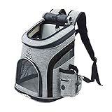 🐾【Alta calidad】 La mochila para perros está hecha de lona de alta calidad y resistente al desgaste. Fácil de limpiar y plegar.