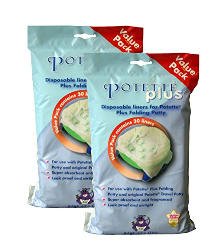 Potette Plus Travel Potty Liners, Pack of 60 Liners