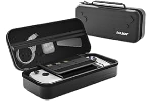 BEISDIRECT Travel Carrying Case for ASUS ROG ALLY X/ROG Ally Storage Bag can Hold Data Cable, Memory Card and Charger, EVA Anti-Drop Hard Storage Bag Portable Handbag for ROG Ally Accessories (Black)