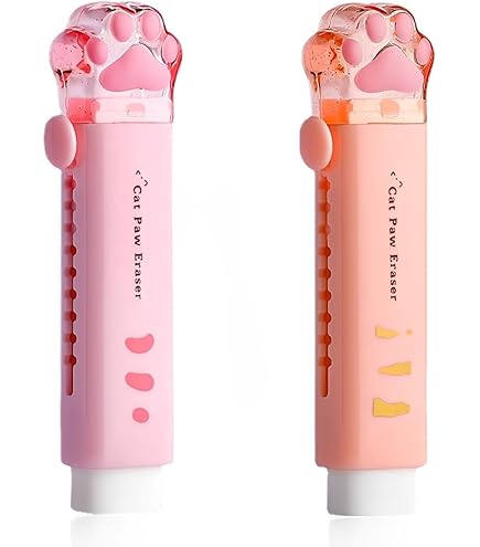 Set Cancelleria A Forma Di Zampa Di Gatto - 7 Pezzi Kawaii Con Temperamatite, Gomma, Note - Foto 6