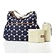 Babymel Baby Changing Nappy Bag - Big Slouchy Jumbo Dot Navy