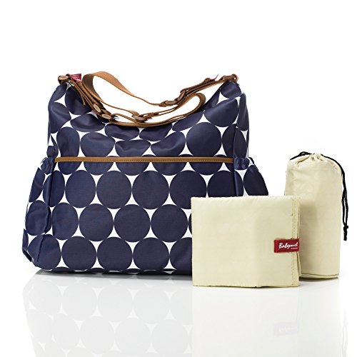 Babymel Baby Changing Nappy Bag - Big Slouchy Jumbo Dot Navy
