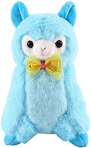 Cute Animal Flannel Arpakasso alpaca Plush Doll Soft Stuffed (Blue, S)