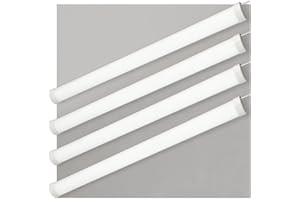 Sundertech LED Light Batten 4FT (Pack of 4) Integrated LED Ceiling Light 4FT 1.2m 3550lm 6500K Cold White Wall Ceiling Mount for Garage Kitchen Office Cellar Shop Basement Warehouse Shed