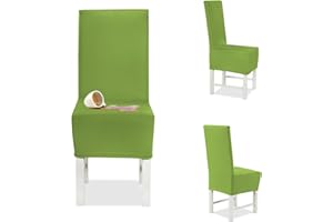BANZAII TEXTILE INNOVATOR ONLINE Banzaii – Coprisedia Antimacchia con Schienale – Vestisedia Seduta e Schienale per sedie da cucina, sala da pranzo, cerimonia, ristoranti – 6 Pezzi Verde Chiaro Made in Italy