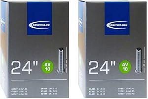 'Schwalbe – Cámara de aire para bicicletas (24 DV/AV 1 x o 2 x bicicleta Manguera – 01152400