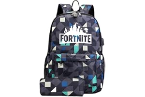 Yueunishi Luminous Backpack Anti-Theft with USB Port, Boys Girls Men Women Backpack Pencil Bag School Travel Outdoors