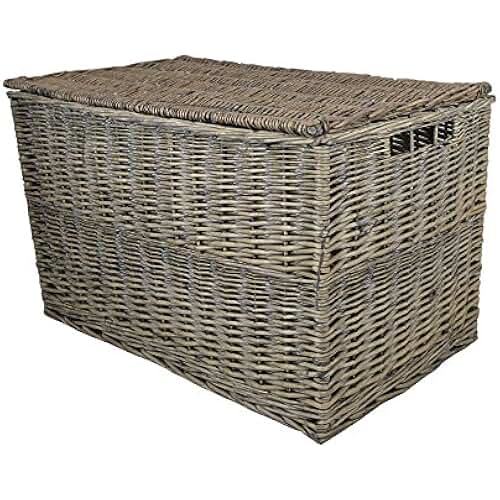 Amazon.co.uk grey wicker basket with lid