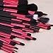 dodocool Professional Wood 32Pcs Makeup Brushes Kit Cosmetic Make Up Set + Pouch Bag Case (32PCS, Rose Red Ferrule)