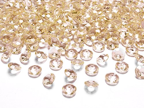 Kristalle Gold Diamanten Streuteile Dekosteine Tisch Deko Hochzeit 100 STÜCK Ø12mm (Gold)