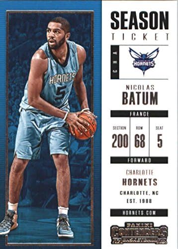 2017-18 Panini Contenders Season Ticket #97 Nicolas Batum Charlotte Hornets Basketball Card