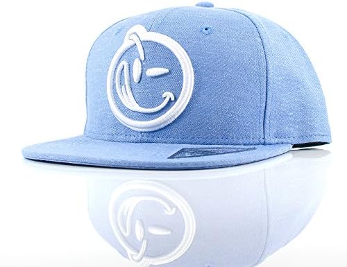New Yums Smiley Face 'Classic Outline Canvas' Blue/White Snapback Cap