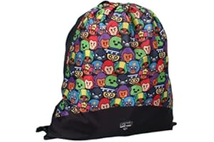 mybagstory - Borsa da piscina - Brawl Stars - Bambino - Scuola - Primaria - ScuolaAsilo - Borsa Bambino - Misura 44 cm - Spalline regolabili - Sp, Nero, Taglia unica