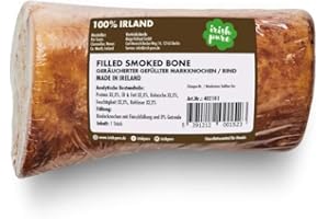 Irish Pure Huesos masticables de Carne de Vacuno para Perros Filled Smoked Bone Premium | Sin Cereales | Sensitive | Huesos de Perro de Irlanda